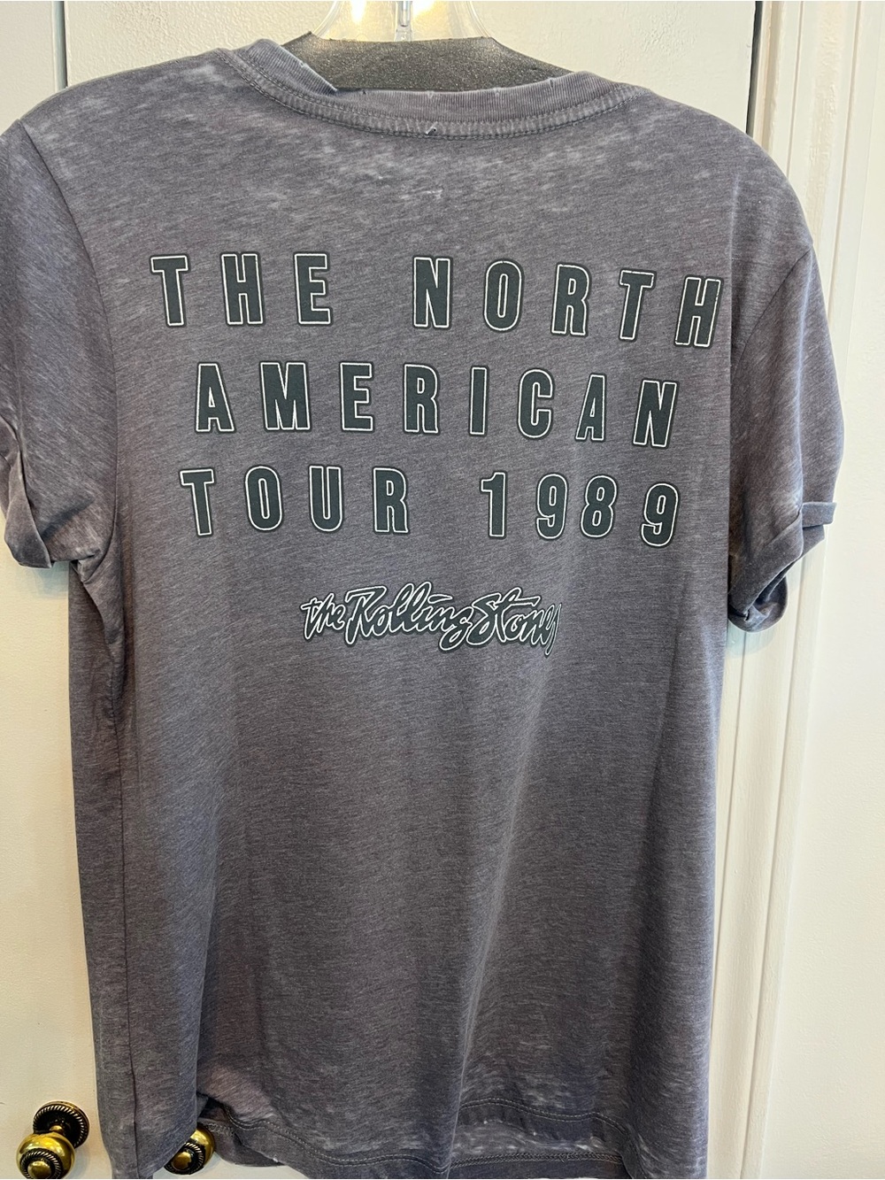 the Rolling Stones Charcoal Tee with Multicolor Tongue Graphic - Picture 2 of 3